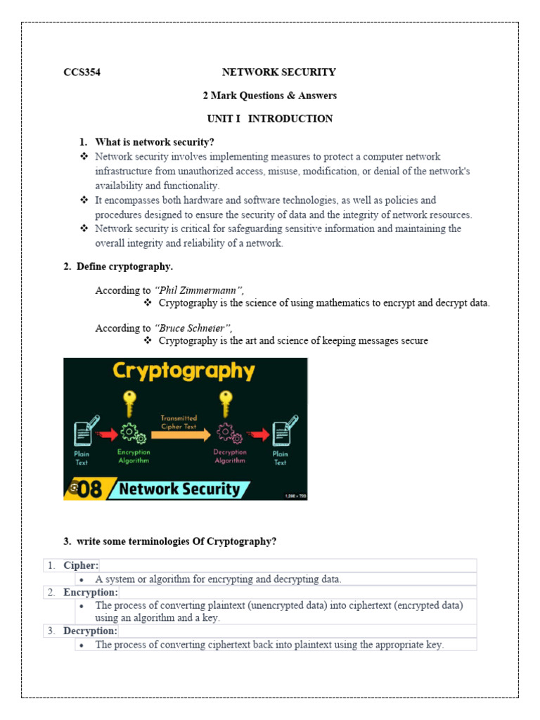 2 Mark Q&A Network Security | Download Free PDF | Transport Layer ...