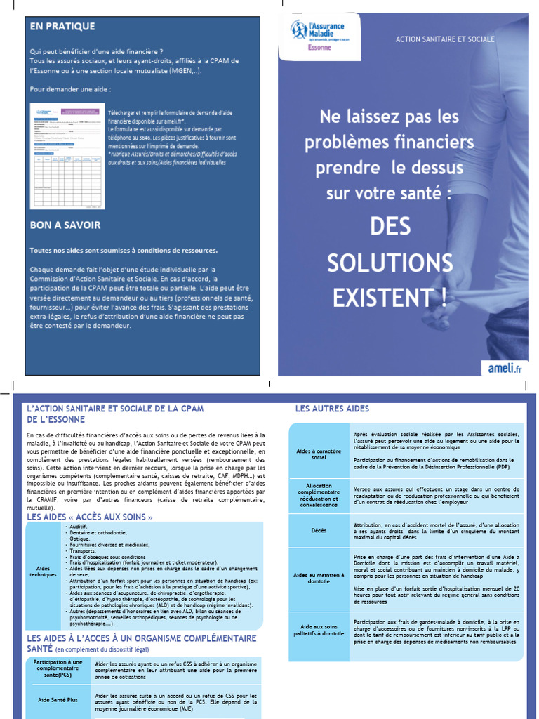 Aide financière exceptionnelle CPAM | PDF | Invalidité | Retraite