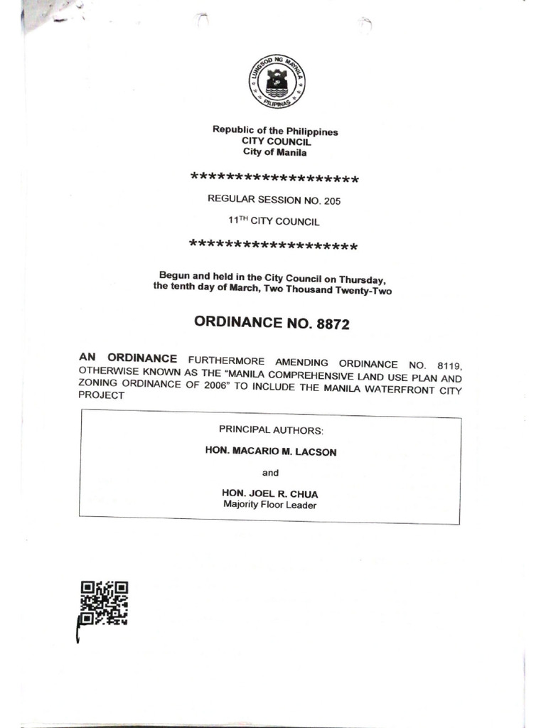 Ordinance No. 8872 | PDF