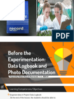 Data Logbook and PhotoDocumentation