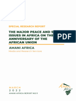 The Major Peace and Security Issues in Africa in The Year The AU Marks Its 20 Years