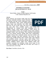 Vol. 9 No. 1, Januari-Juni: Jurnal Al-Ta'dib Pendidikan Karakter (Sebuah Pendekatan Nilai) Samrin