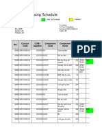 Processing Schedule