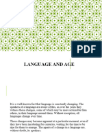 8.1 Language and Age