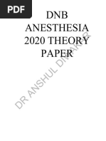 2020 DNB Anesthesia