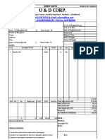 Debit Note-Performa