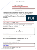 Week 007 Calculus I - Logarithmic Differentiation