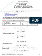 Week 014 Separable Differential Equations Examples