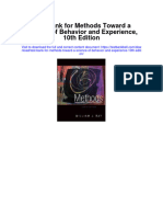 Full download Test Bank For Methods Toward A Science Of Behavior And Experience 10Th Edition pdf