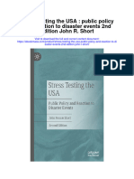 Stress Testing The Usa Public Policy and Reaction To Disaster Events 2Nd Edition John R Short Full Chapter PDF Scribd