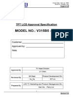 MODEL NO.: V315B5 - L02: TFT LCD Approval Specification