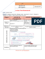 Lecture Fonctionnement: Etapes Activité de L'enseignante Activité de L'apprenant