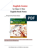 Class 11 New English Book Notes