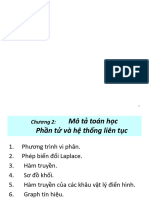 PTVP_Laplace__Hàm truyền (chương 2 Mô hình toán học của hệ thống ĐKTĐ)