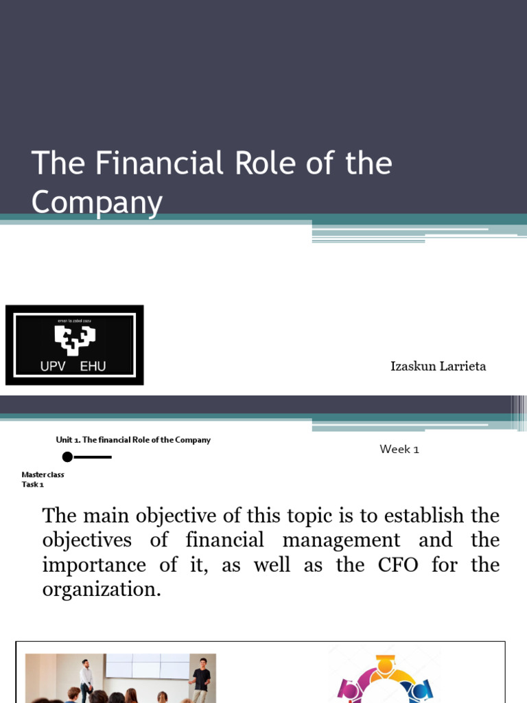 UNit1.The Financial Role of The Company | PDF | Investing | System