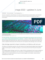 Global Chip Shortage 2022 - Updates in June