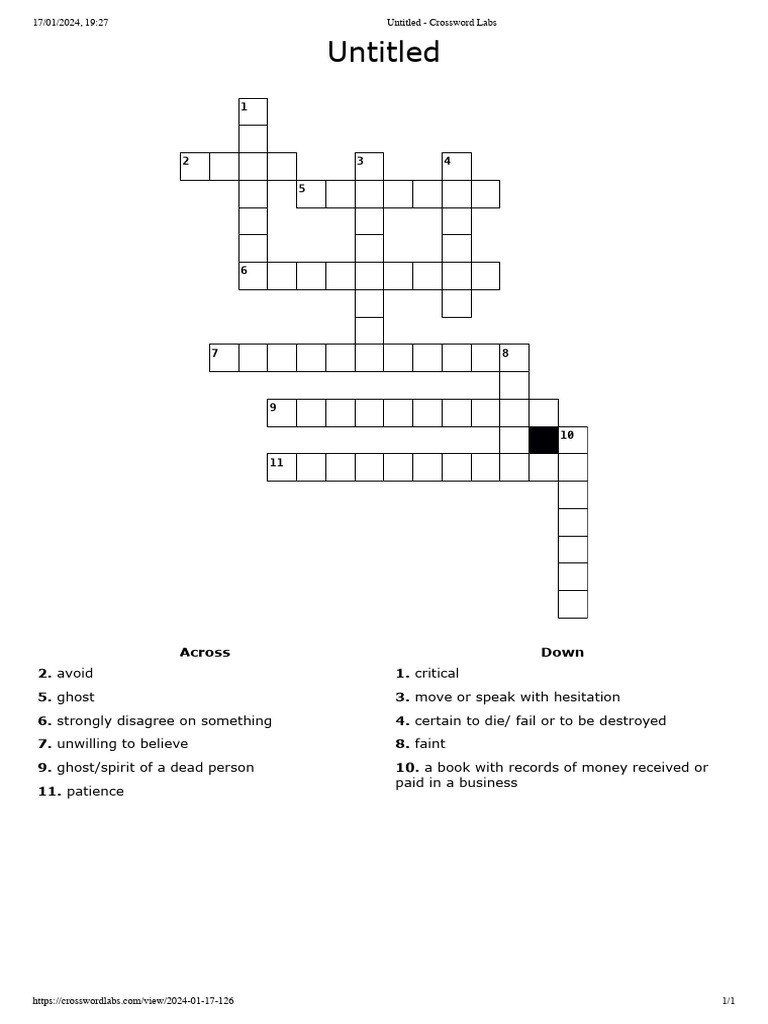 Untitled Crossword Labs Pdf