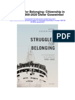 Download Struggles For Belonging Citizenship In Europe 1900 2020 Dieter Gosewinkel full chapter pdf scribd