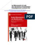 Download Student Movements In Late Neoliberalism Dynamics Of Contention And Their Consequences Lorenzo Cini full chapter pdf scribd