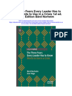 Download The Three Fears Every Leader Has To Know Words To Use In A Crisis 1St Ed 2022 Edition Bard Norheim full chapter pdf scribd