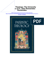 Patristic Theology The University Lectures of FR John Romanides Romanides Full Chapter PDF Scribd