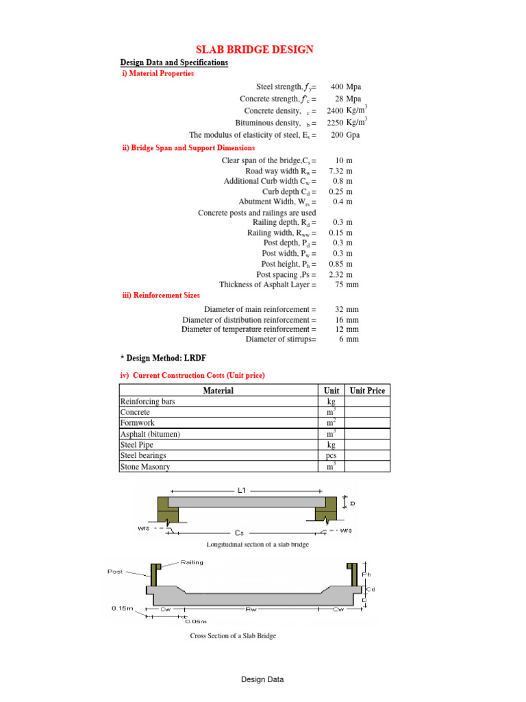 Slab Bridge Example 19 | PDF | Concrete | Civil Engineering