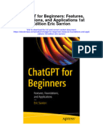 Chatgpt For Beginners Features Foundations and Applications 1St Edition Eric Sarrion Full Chapter PDF Scribd