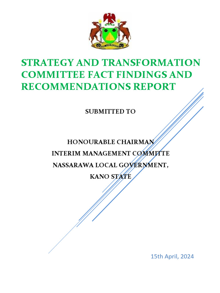 Facts Findings and Recommendations Report | PDF | Nigeria | Empowerment