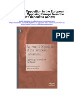 Patterns of Opposition in The European Parliament Opposing Europe From The Inside Benedetta Carlotti Full Chapter PDF Scribd