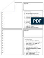 Ben Daily Goals Sheets