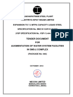 Tender Document FOR Augmentation of Water System Facilities in Sms-2 Complex