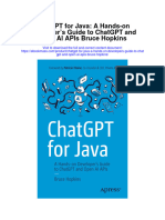 Download Chatgpt For Java A Hands On Developers Guide To Chatgpt And Open Ai Apis Bruce Hopkins full chapter pdf scribd