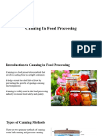 Canning in Food Processing