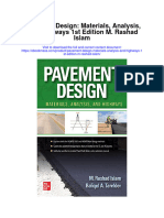 Pavement Design Materials Analysis and Highways 1St Edition M Rashad Islam Full Chapter PDF Scribd