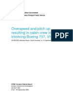 Overspeed and pitch up resulting in cabin crew injury_involving Boeing 737, VH-VUE