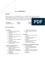 Catalogue de Formation Wordpress