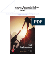 Download Peak Performance Success In College And Beyond 11Th Edition Sharon Ferrett full chapter pdf scribd