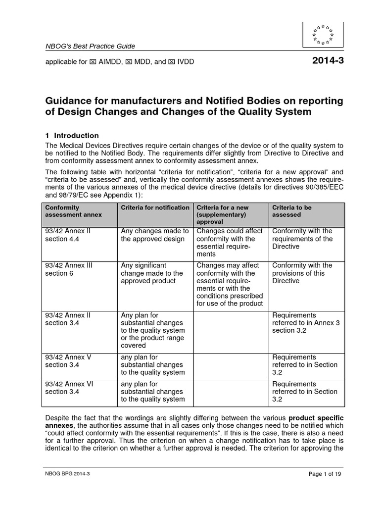 NBOG Guidance on Substantial Changes | PDF | Medical Device ...