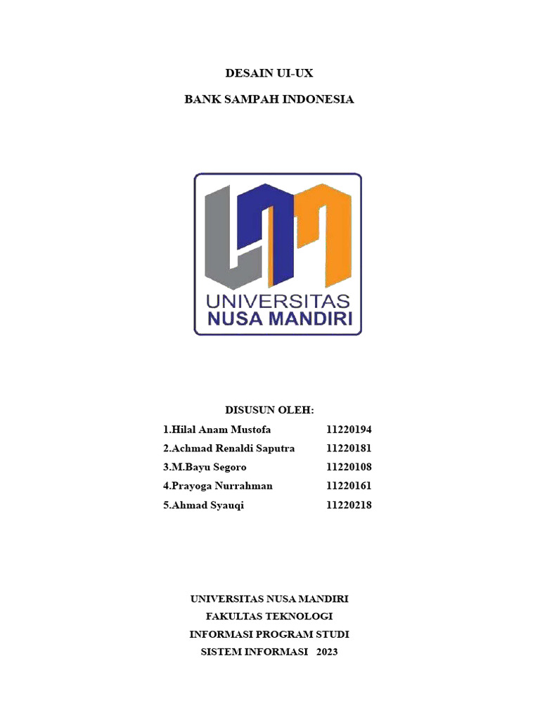 Aplikasi Bank Sampah Indonesia: Desain UX | PDF