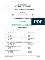 MCQ - Financial Services