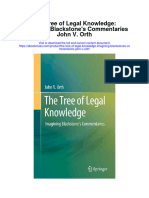 The Tree of Legal Knowledge Imagining Blackstones Commentaries John V Orth Full Chapter PDF Scribd