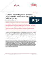 California To Issue Registered Warrants - Implications For Financial Institutions and The State's Creditors