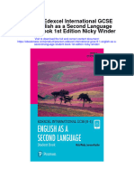 Pearson Edexcel International Gcse 9 1 English As A Second Language Student Book 1St Edition Nicky Winder Full Chapter PDF Scribd