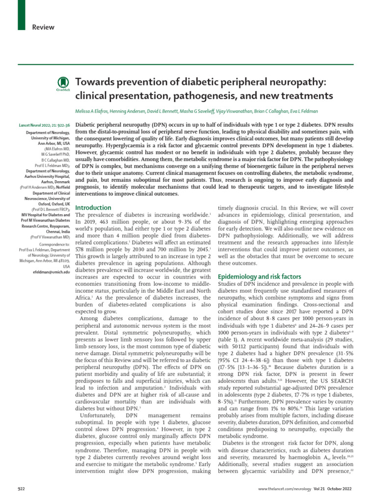 Копия Towards prevention of diabetic peripheral neuropathy clinical ...