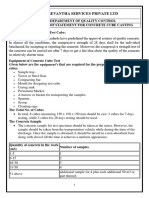 Method of Statement Preparation For Test Cube