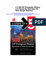 Download 5 Steps To A 5 500 Ap European History Questions To Know By Test Day 3Rd Edition Sergei Alschen full chapter pdf scribd