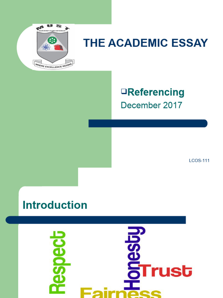 Understanding Referencing Styles in Essays | PDF | Citation | Plagiarism
