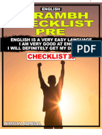 English Pre Aarambh Checklist 33 by Nimisha Mam 5th April 2024
