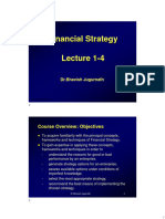 Lectures 1 To 4 Financial Strategy