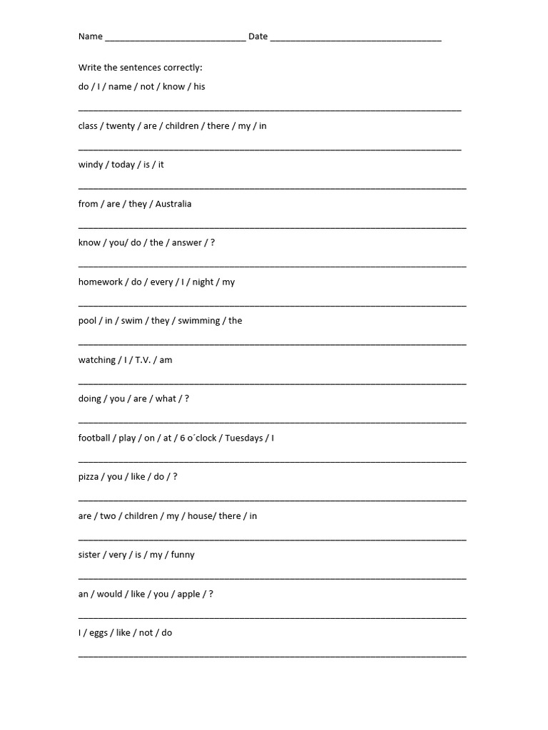 Jumbled-Sentences 148506 | PDF | Career & Growth | Language Arts ...